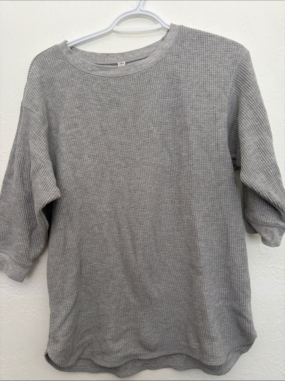 UNIQLO Waffle Knit Crewneck 3/4 sleeve